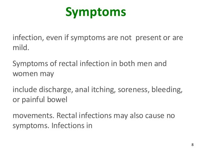gonorrhea symptoms anal infection Gonorrhea symptoms anal infection